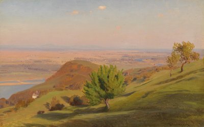 Donaulandschaft bei WiennEnglish: Danube Landscape near Viennan بواسطة انطون Hlavacek